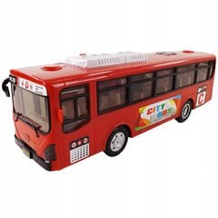 Didelis autobusas su šviesomis ir garsu, raudonas 8915Ž kaina ir informacija | Žaislai berniukams | pigu.lt