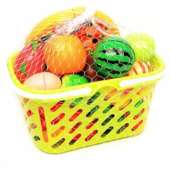 Pirkinių krepšelis su vaisiais ir daržovėmis, žalias 8684 kaina ir informacija | Žaislai mergaitėms | pigu.lt