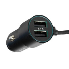 WEKOME WP-C44 Pop Digital Series – automobilinis įkroviklis su integruotu 3 viename USB-C / Lightning / Micro USB + 2x USB-A 33 W laidu (juodas) kaina ir informacija | Krovikliai telefonams | pigu.lt