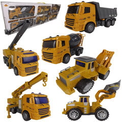 Statybinių transporto priemonių judančių dalių rinkinys, 6 vnt. kaina ir informacija | Žaislai berniukams | pigu.lt