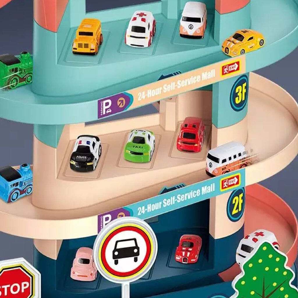 Automobilių trasos kalnelis su automobilių keltuvu vaikams kaina ir informacija | Žaislai berniukams | pigu.lt