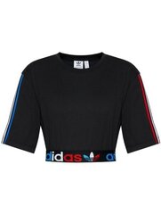 Adidas marškinėliai moterims GN2932 juodi цена и информация | Женские футболки | pigu.lt