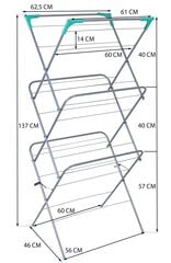 Aral laisvai pastatoma skalbinių džiovyklė pilkai žalios spalvos цена и информация | Аксессуары для ванной комнаты | pigu.lt