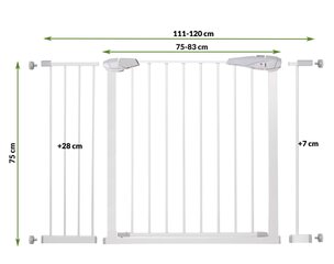 Apsauginis barjeras Springos SG00001AC, 76-120 cm kaina ir informacija | Saugos varteliai, apsaugos | pigu.lt