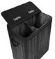 Bambuko skalbinių krepšys su dangčiu 100L juodas kaina ir informacija | Vonios kambario aksesuarai | pigu.lt