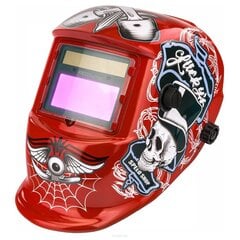 Шлем для автоматической сварки, 9-13 дн., красный с черепом цена и информация | Механические инструменты | pigu.lt