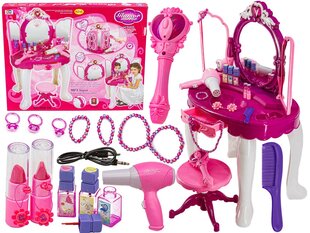 Vaikiškas makiažo staliukas su priedais Xiong Cheng, rožinis kaina ir informacija | Žaislai mergaitėms | pigu.lt