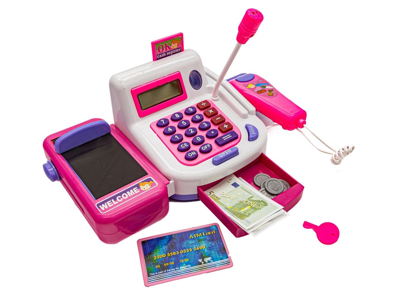 Žaislinis kasos aparatas su priedais Kontext цена и информация | Žaislai mergaitėms | pigu.lt