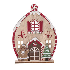 деревянная фигурка пряничный домик цена и информация | Рождественское украшение CA1031, 10 см | pigu.lt