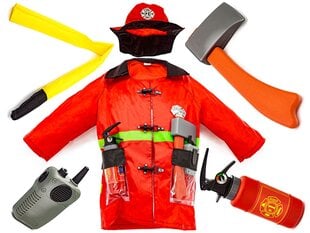 Mažojo gaisrininko kostiumas su priedais kaina ir informacija | Žaislai berniukams | pigu.lt