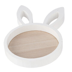Dekoratyvinė medinė lėkštė su ausimis, 19x30 cm kaina ir informacija | Indai, lėkštės, pietų servizai | pigu.lt