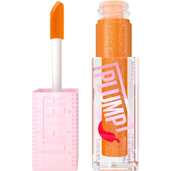 Lūpų blizgis Maybelline Lifter Plump, 008 Hot Honey, 5,4 ml kaina ir informacija | Lūpų dažai, blizgiai, balzamai, vazelinai | pigu.lt