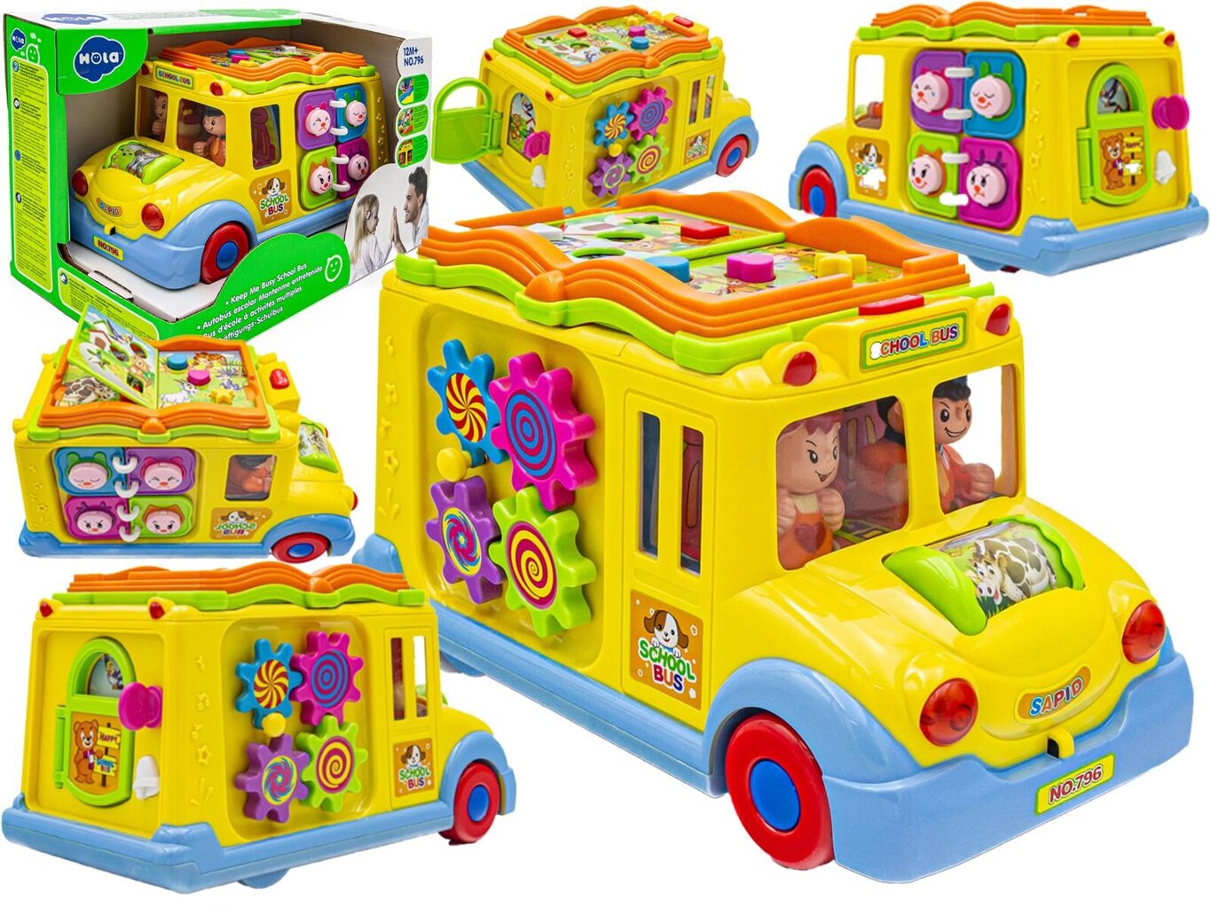 Edukacinis mokyklinis autobusas su šviesa ir garsu Hola цена и информация | Žaislai kūdikiams | pigu.lt