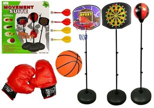 Krepšinio, bokso ir smiginio žaidimų rinkinys kaina ir informacija | Vandens, smėlio ir paplūdimio žaislai | pigu.lt