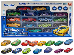 Automobilių rinkinys vaikams Xiruilu, 16 vnt. kaina ir informacija | Žaislai berniukams | pigu.lt