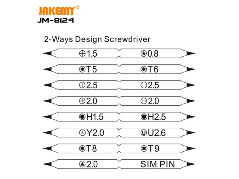 Jakemy profesionalių tiksliųjų įrankių rinkinys 9 in 1 цена и информация | Mechaniniai įrankiai | pigu.lt