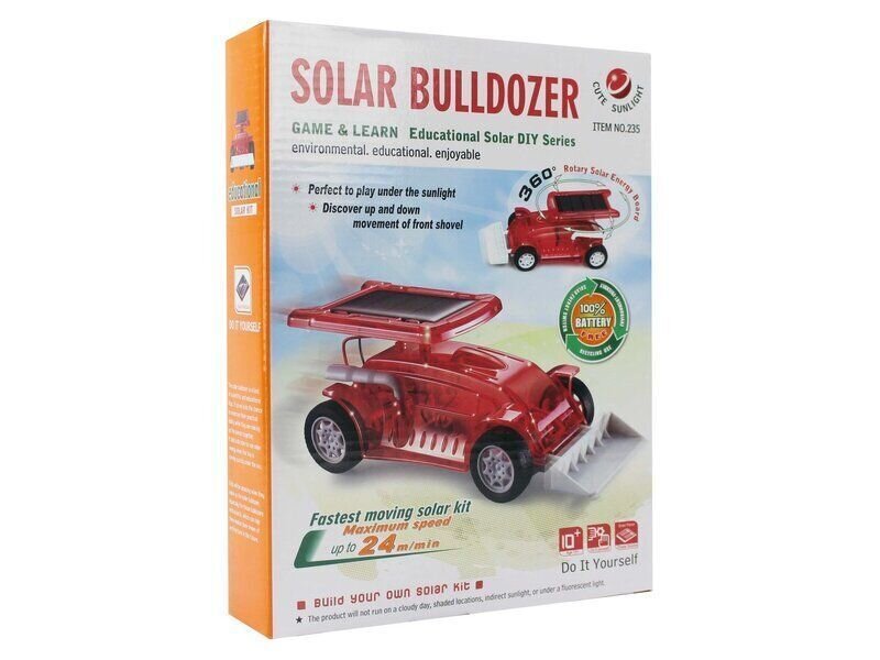 Saulės baterija varomas žaislinis buldozeris Cute sunlight kaina ir informacija | Lavinamieji žaislai | pigu.lt