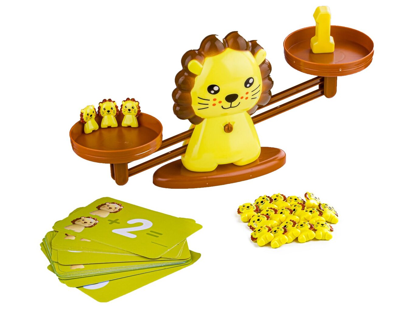 Mokymosi skaičiuoti žaidimas Lion Balance Shuffleboard kaina ir informacija | Stalo žaidimai, galvosūkiai | pigu.lt
