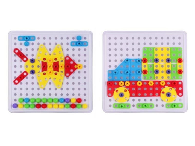 Kūrybinė mozaika su atsuktuvu, 420 d. kaina ir informacija | Lavinamieji žaislai | pigu.lt