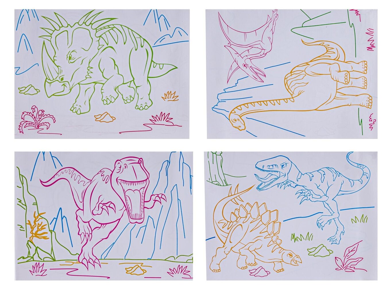 Magiška šviečianti piešimo lenta su 3D akiniais Dinozaurai Yimatoys kaina ir informacija | Lavinamieji žaislai | pigu.lt