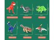 Lyginimo karoliukų kūrybinis rinkinys 3D Dinozaurai DK, 3000 d. kaina ir informacija | Lavinamieji žaislai | pigu.lt
