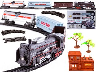 Žaislinis garo traukinys su priedais Rail King цена и информация | Игрушки для мальчиков | pigu.lt