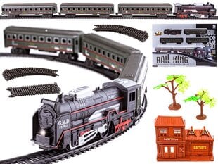 Elektrinis traukinys su priedais vaikams Rail King kaina ir informacija | Žaislai berniukams | pigu.lt