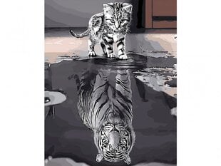 Deimantinė mozaika Tiger Cat, 30x40cm kaina ir informacija | Deimantinės mozaikos | pigu.lt
