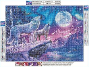 Deimantinė mozaika Wataha Wolves, 40x30cm kaina ir informacija | Deimantinės mozaikos | pigu.lt