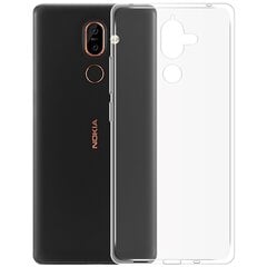 Kieto silikono (TPU) dėklas - skaidrus (Nokia 7 Plus) kaina ir informacija | Telefono dėklai | pigu.lt