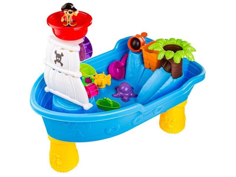 Smėlio ir vandens stalas Piratų laivas su priedais kaina ir informacija | Vandens, smėlio ir paplūdimio žaislai | pigu.lt