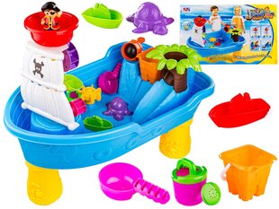 Smėlio ir vandens stalas Piratų laivas su priedais kaina ir informacija | Vandens, smėlio ir paplūdimio žaislai | pigu.lt
