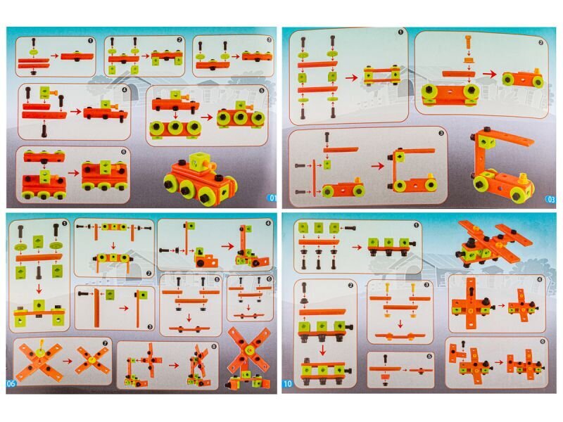 Žaisliniai įrankiai konstruktorius, 82 d. kaina ir informacija | Žaislai berniukams | pigu.lt