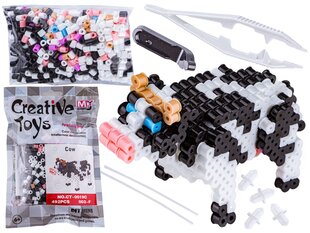 Lyginimo karoliukų kūrybinis rinkinys 3D karvė DK, 492 d. kaina ir informacija | Lavinamieji žaislai | pigu.lt