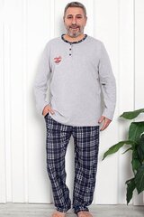 Pižama vyrams P1141-PI, pilka цена и информация | Мужские халаты, пижамы | pigu.lt