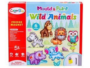 Kūrybinis magnetų kūrimo rinkinys Color Day Wild Animals kaina ir informacija | Lavinamieji žaislai | pigu.lt