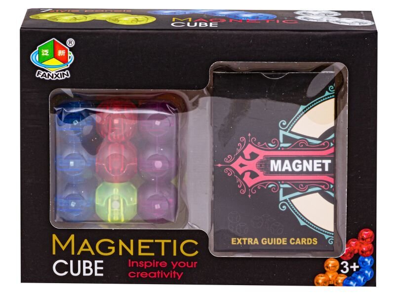 Magnetinis galvosūkis Kūbas su kortomis kaina ir informacija | Stalo žaidimai, galvosūkiai | pigu.lt