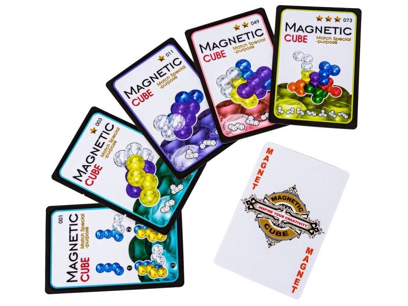 Magnetinis galvosūkis Kūbas su kortomis kaina ir informacija | Stalo žaidimai, galvosūkiai | pigu.lt