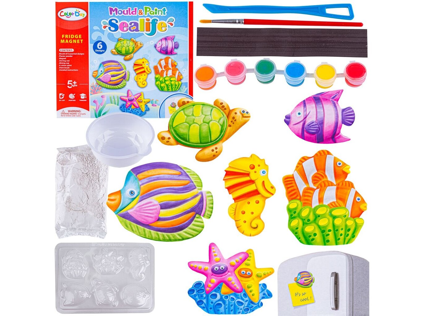 Kūrybinis magnetų kūrimo rinkinys Color Day Sealife kaina ir informacija | Lavinamieji žaislai | pigu.lt