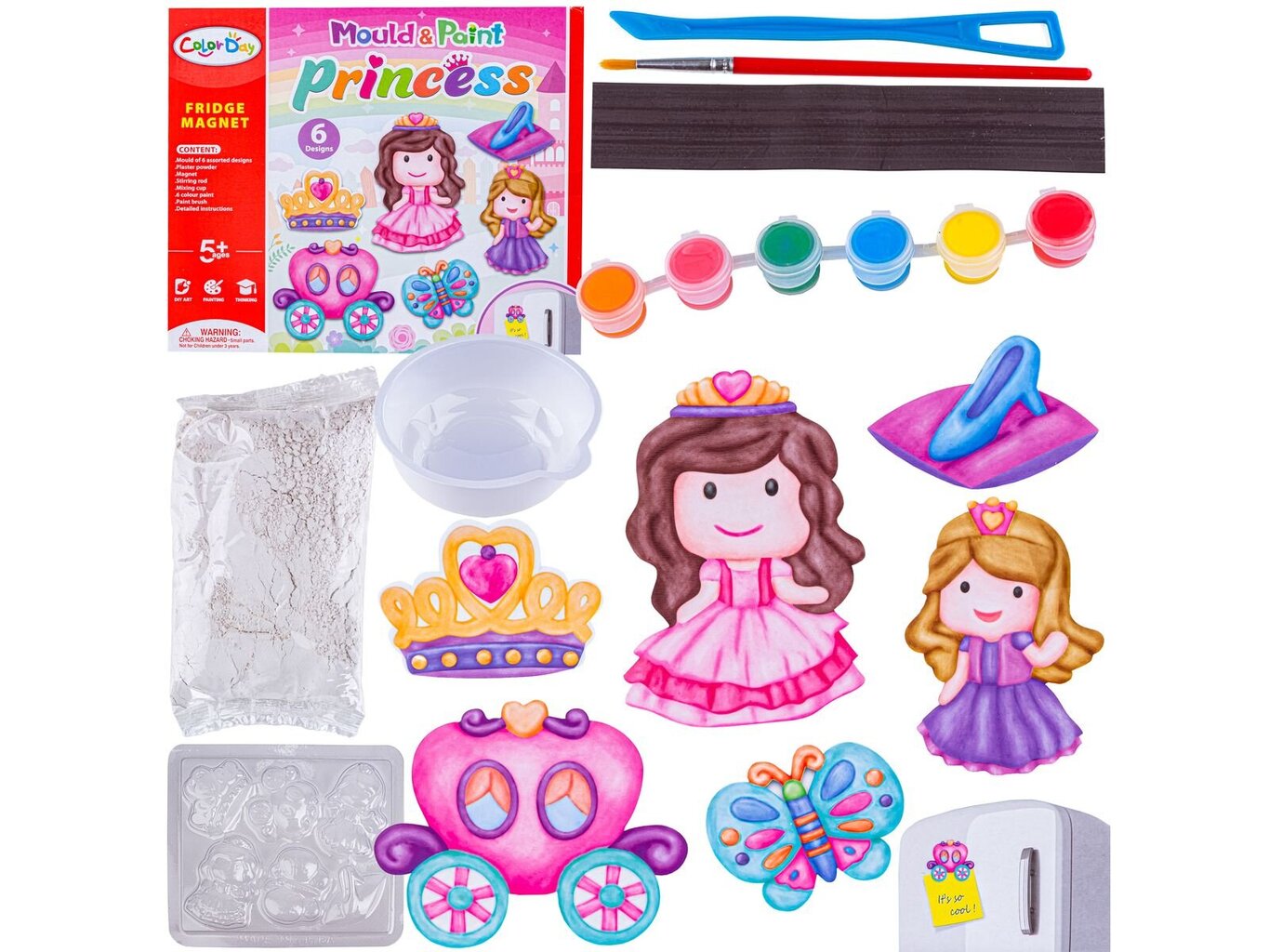 Kūrybiškas magnetų gamybos rinkinys Color Day Princess kaina ir informacija | Lavinamieji žaislai | pigu.lt