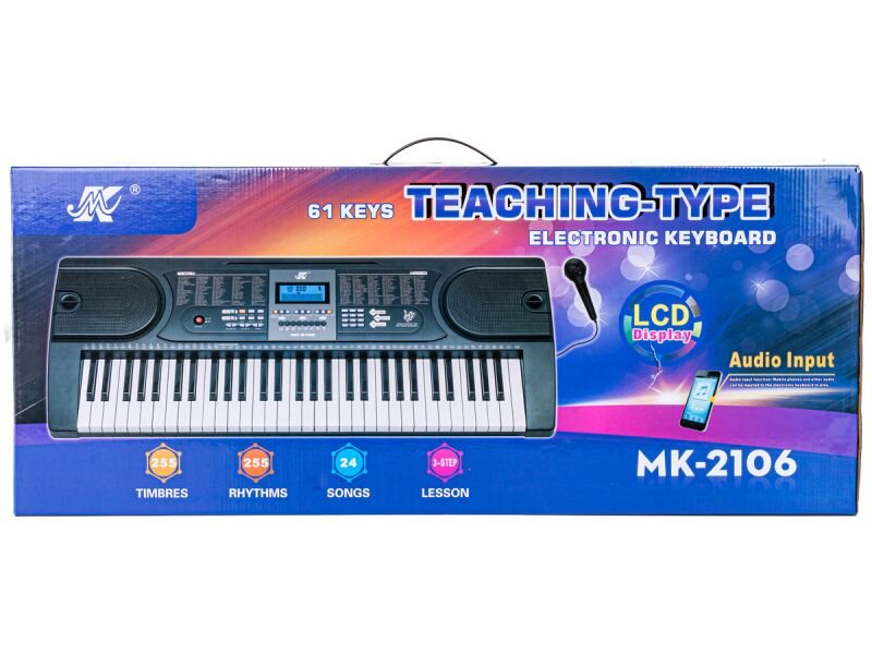 Pianino klaviatūra su mikrofonu MK-2106 kaina ir informacija | Lavinamieji žaislai | pigu.lt