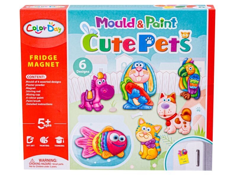 Kūrybinis magnetų gamybos rinkinys Color Day Cute Pets цена и информация | Lavinamieji žaislai | pigu.lt