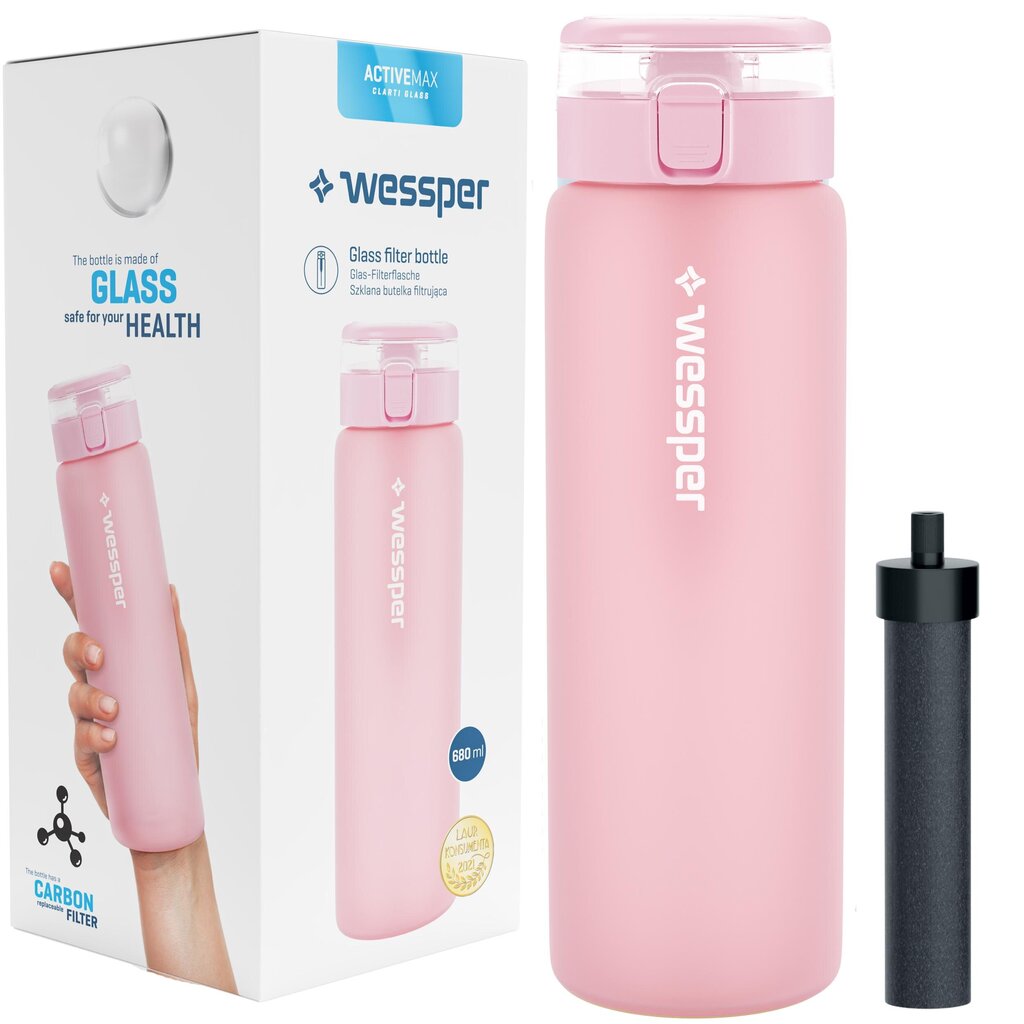 Wessper ActiveMax butelis su filtru, 680 ml цена и информация | Virtuvės įrankiai | pigu.lt