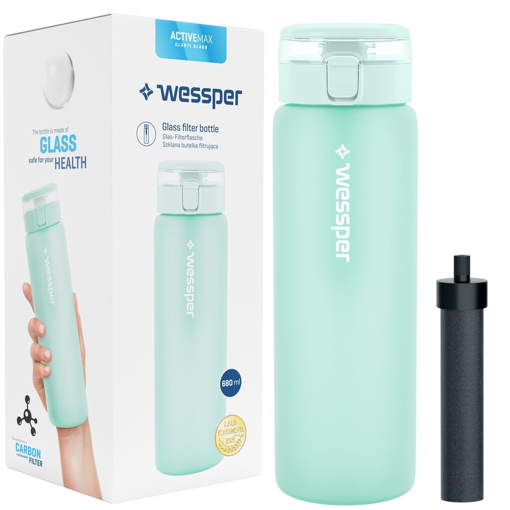Wessper ActiveMax butelis su filtru, 680 ml kaina ir informacija | Virtuvės įrankiai | pigu.lt