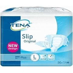 Подгузники для взрослых Tena Slip Plus, размер L, 100-150 см, 30 шт цена и информация | Подгузники, прокладки, одноразовые пеленки для взрослых | pigu.lt