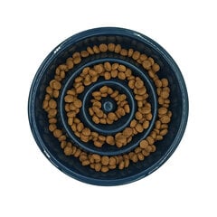 Lėto valgymo keramikinis dubenėlis šunims Tailium, L dydžio, mėlynas kaina ir informacija | Dubenėliai, dėžės maistui | pigu.lt