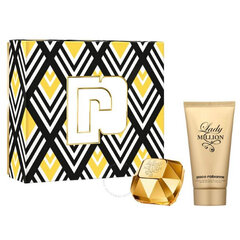 Rinkinys Paco Rabanne Lady Million moterims: tualetinis vanduo EDP, 30 ml + kūno losijonas, 75 ml kaina ir informacija | Kvepalai moterims | pigu.lt