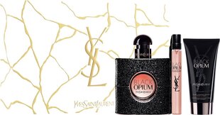 Kosmetikos rinkinys Yves Saint Laurent Black Opium moterims: kvapusis vanduo EDP, 50 ml + kvapusis vanduo EDP, 10 ml + kūno losjonas, 50 ml kaina ir informacija | Kūno kremai, losjonai | pigu.lt