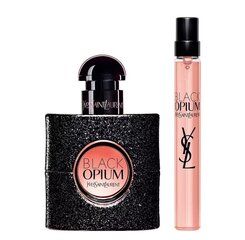 Набор парфюмированной воды Yves Saint Laurent Black Opium Giftset для женщин: Eau de Parfum EDP, 30 мл + Eau de Parfum EDP, 10 мл цена и информация | Женские духи | pigu.lt