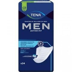 Прокладки урологические для мужчин Tena Men Active Fit, уровень 1, 24 шт цена и информация | Подгузники, прокладки, одноразовые пеленки для взрослых | pigu.lt